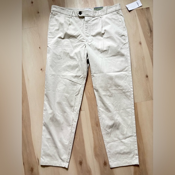 Goodfellow & Co Other - NWT Goodfellow 36x32 Khaki Trouser Pleated Front Slim Fit Stretch Casual Work